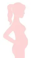 Silhouette de femme enceinte de 3 mois