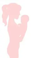 Silhouette de femme avec nourrisson